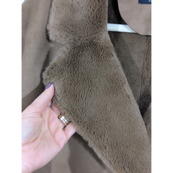 Lauren Ralph Lauren Faux Sherpa Suede Double Breasted Coat Long Heavy Sz 2XL - Picture 7 of 16
